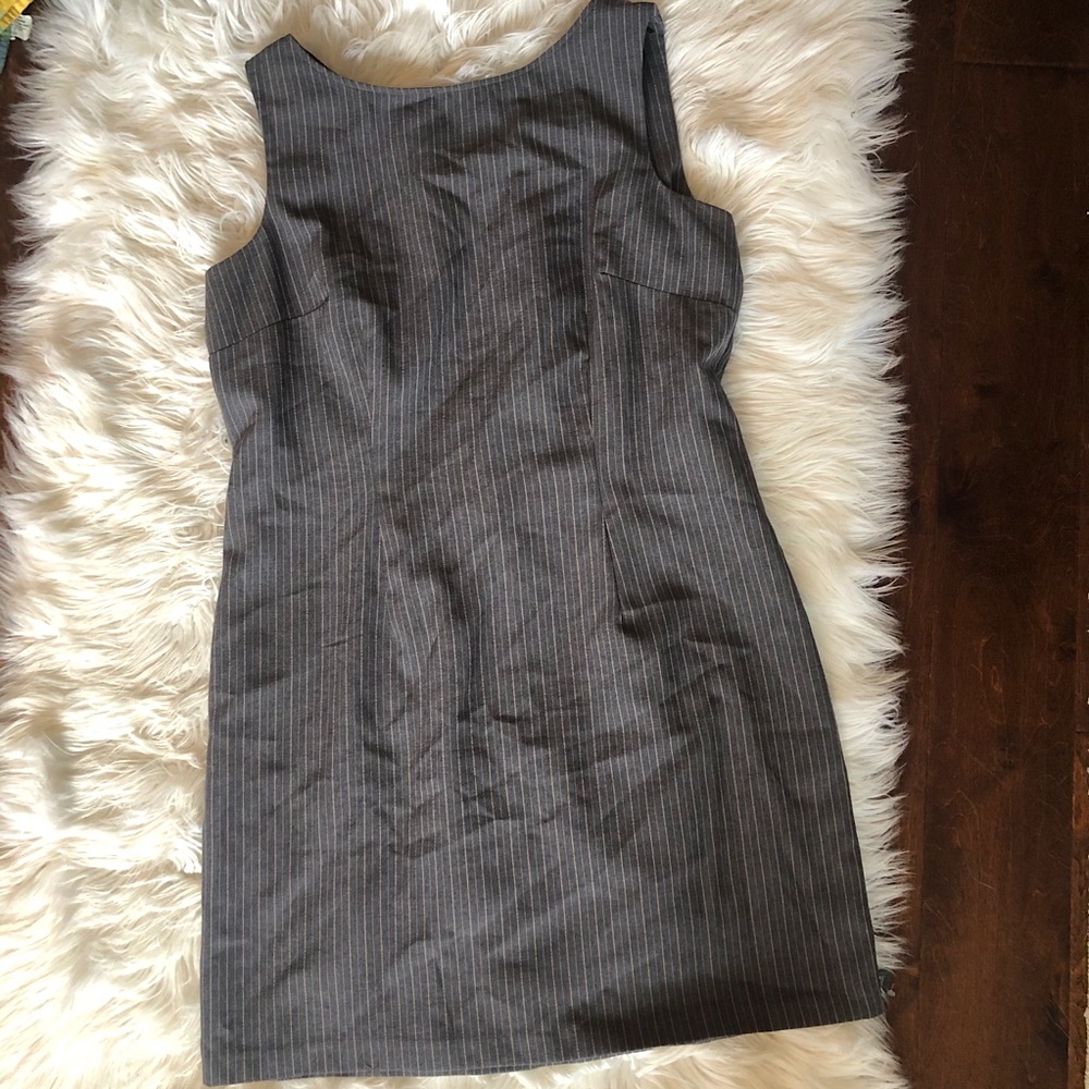 Vintage Scarlett gray pinstripe jumper dress